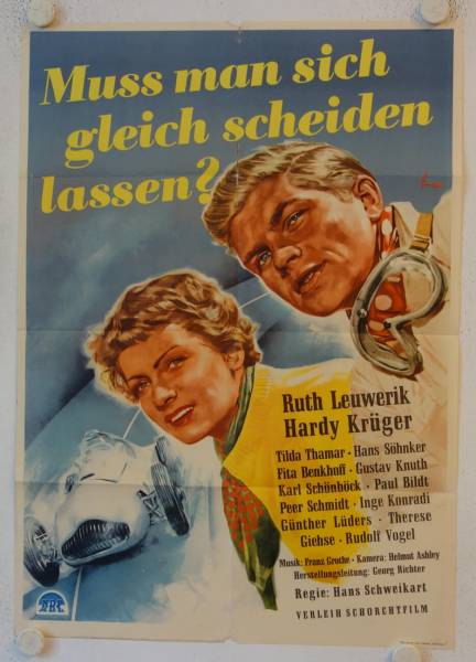 Muss man sich gleich scheiden lassen? original release german movie poster